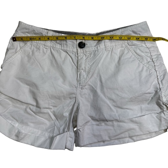 Converse One Star White Shorts Size 4 Tie Detail at the Hem Cuffed Cotton NWOT - Picture 7 of 14